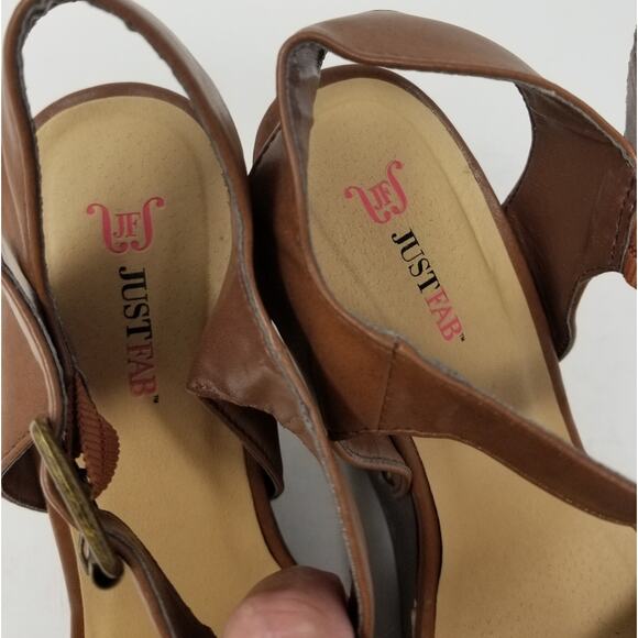 Just Fab Brown Platform Sandals Comfortable Women's Lightweight Sandals Size 9 - Picture 6 of 14